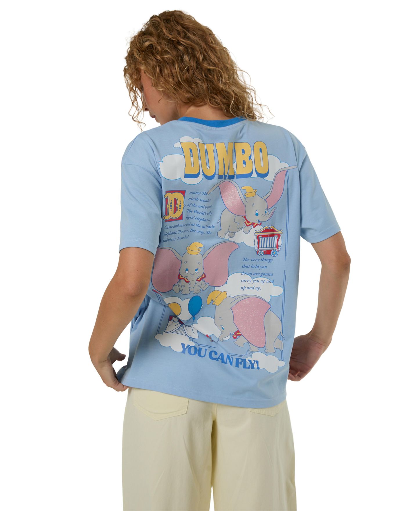 Женская футболка Skinnydip London Disney Dumbo Poster Oversized Graphic, цвет: Синий — фото 3