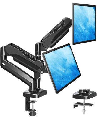 Dual Monitor Full-Motion Desk Mount for 17" to 32" Flat and Curved Screens with VESA