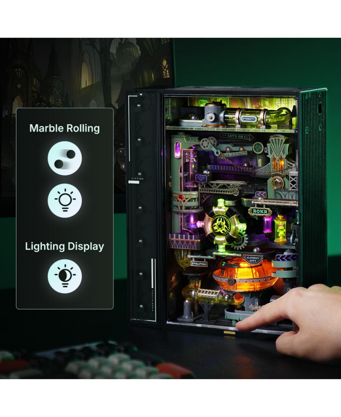 Детский конструктор Robotime Parallel World Alchemy City Electric 3D Puzzle Building Set, Ages 14+ — фото 7