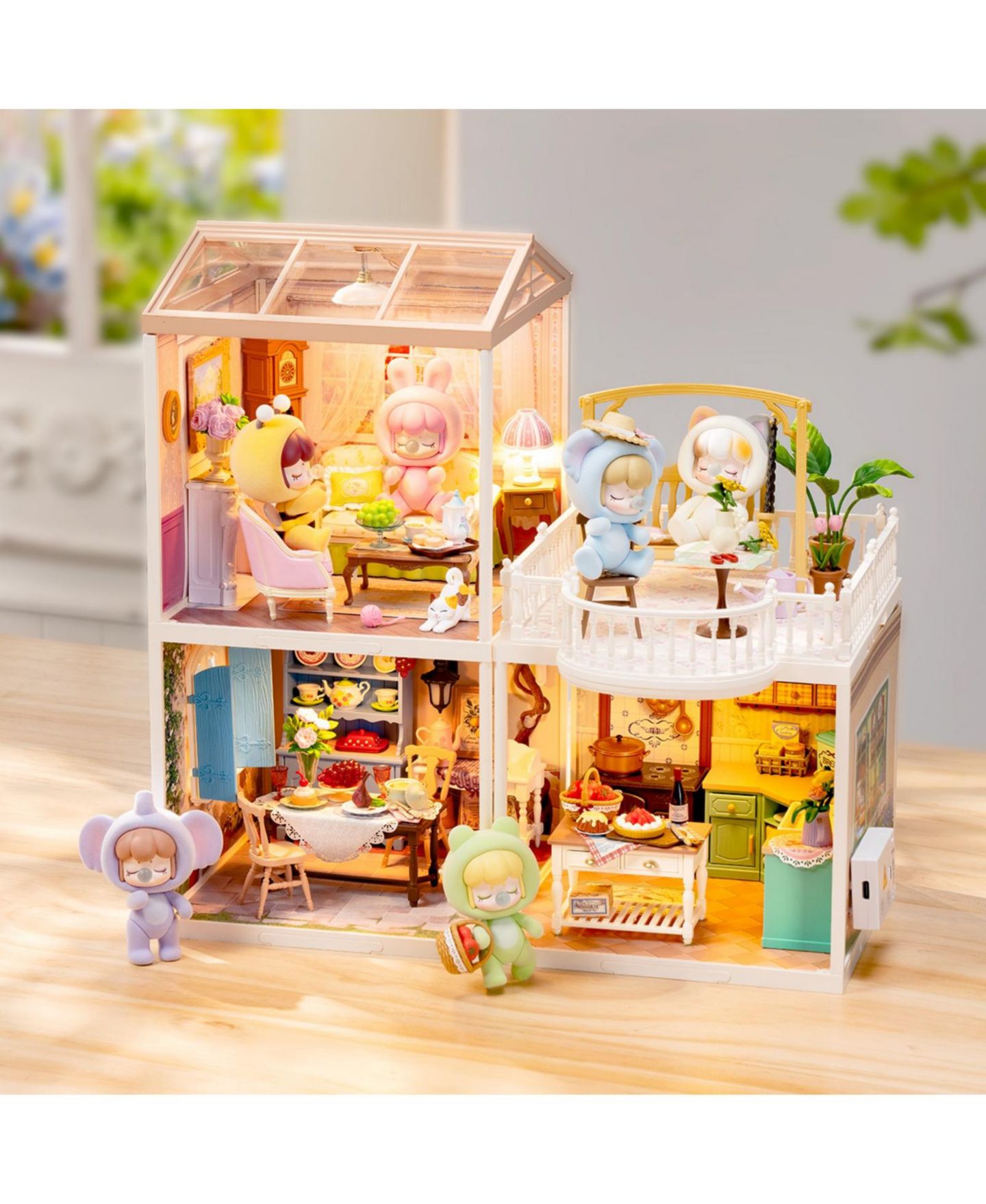Детский конструктор Robotime Midsummer Dream Yard DIY Miniature LED Building Set, Ages 14+ — фото 5