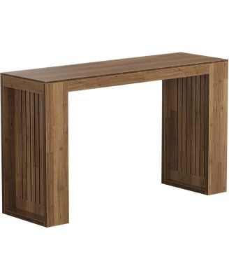 Long Home Bar Table with Counter Height Design for Dining and Entertainment Area