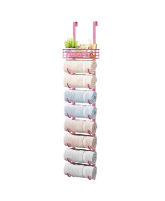 9 Tier Towel Rack Over Door Wall Mount Organizer Hardware
