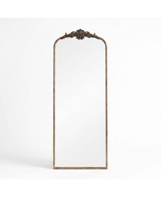 23.5x56 Inch Vintage Full Length Mirror Arched Body Mirror Ornate Long Wall Mounted Dressing Mirror Elegant Retro Decorative Mirror