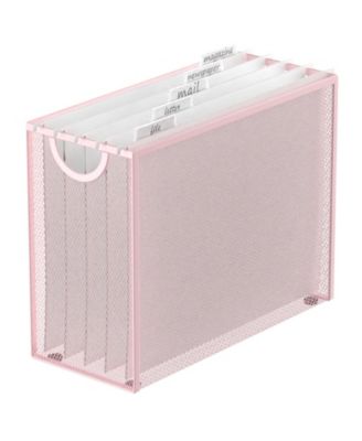 Black Hanging File Organizer With 5 Folders For Office Home School