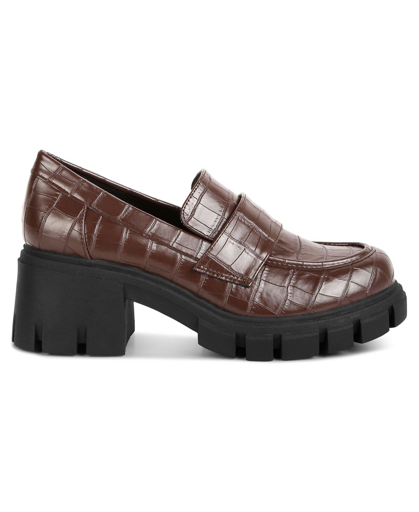 Женские туфли London Rag Women benz chunky block heel, цвет: Коричневая искусственная кожа — фото 7