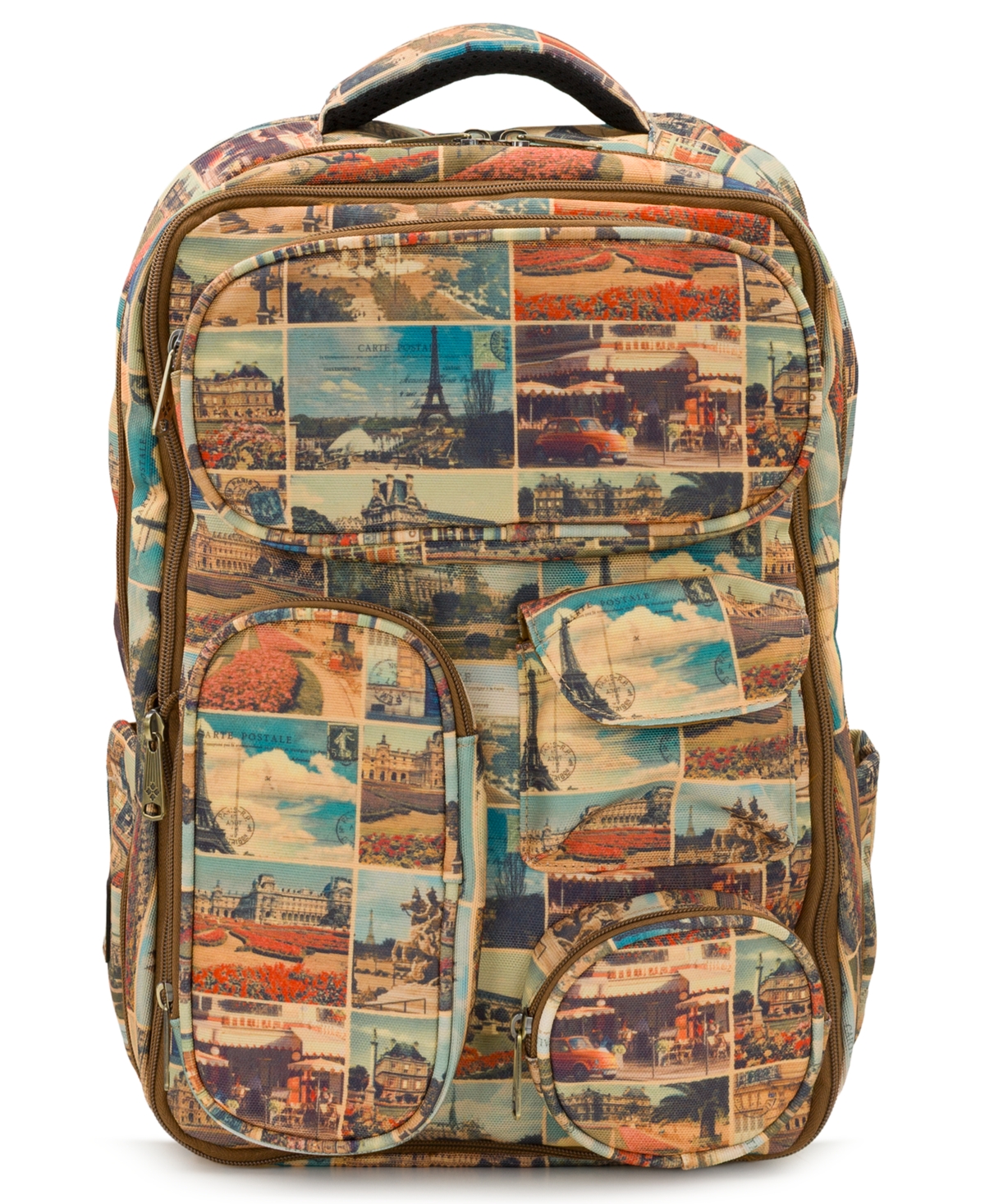 Patricia Nash Vico Travel Laptop Backpack Messenger - Postcards From Paris