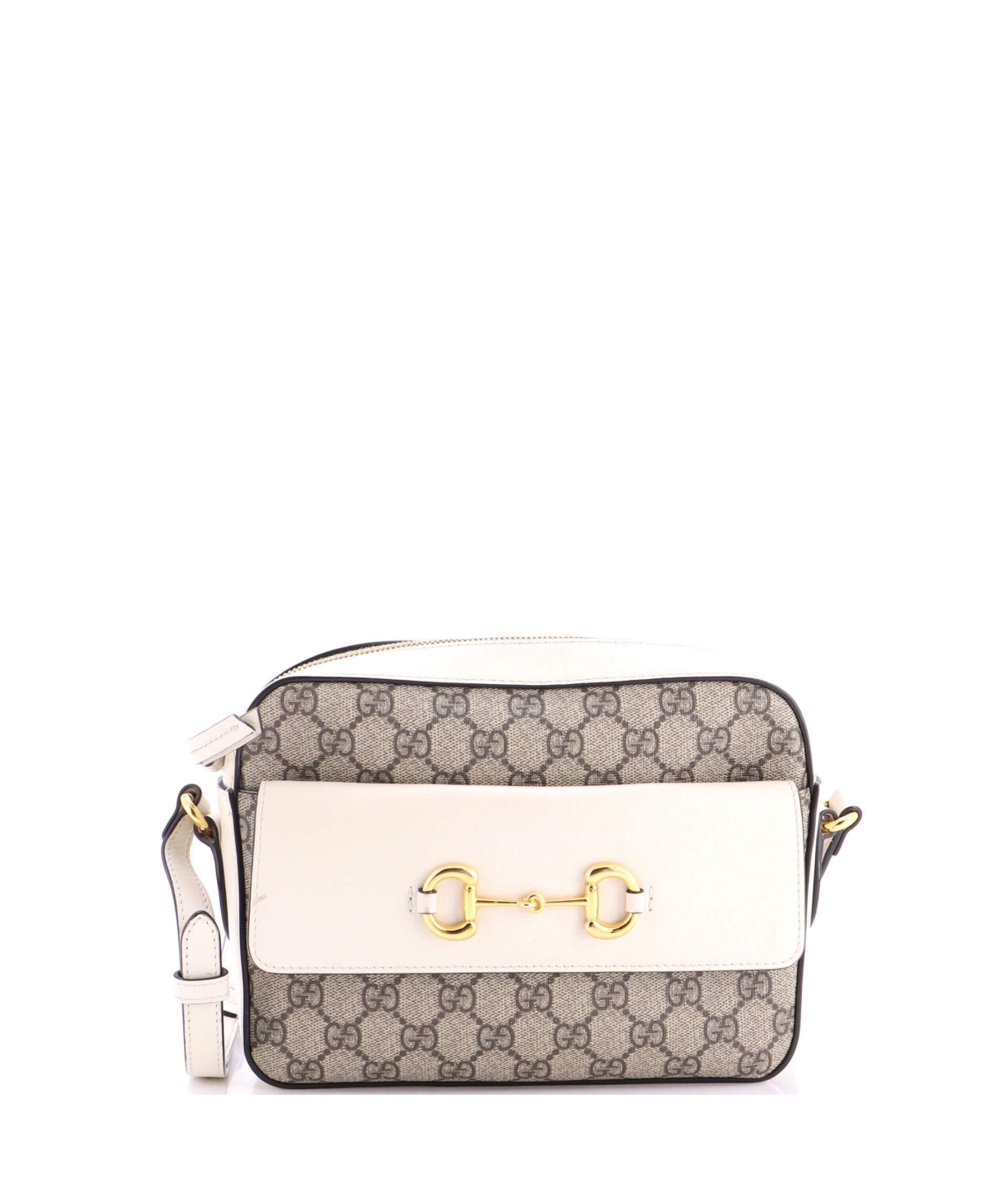 Pre-Owned Gucci Small Horsebit 1955 Crossbody Camera Bag, 9"W x 6.5"H x 3"D - Natural