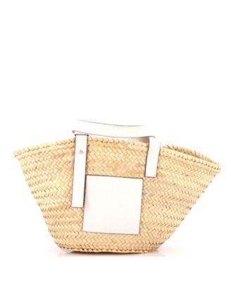Medium Basket Tote Raffia