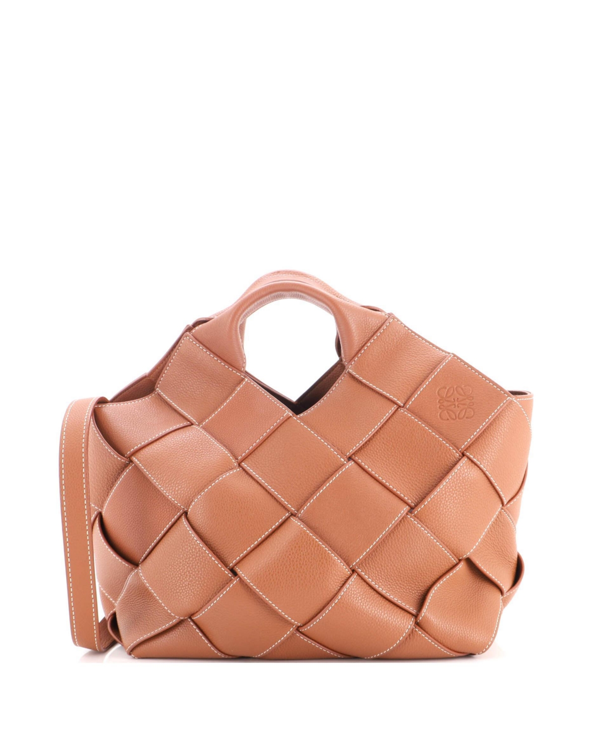 Pre-Owned Loewe Small Woven Basket Bag Leather