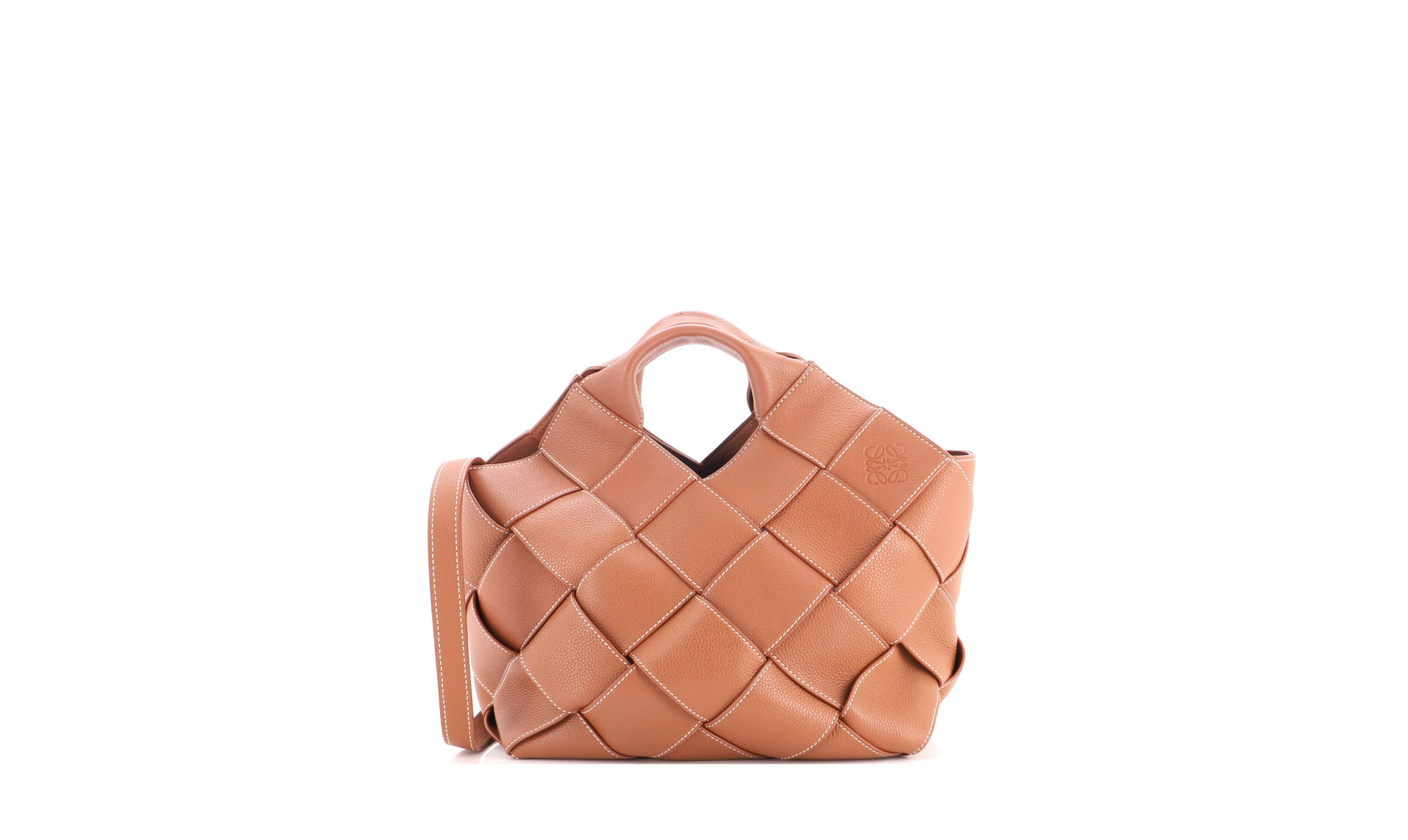 Pre-Owned Loewe Small Woven Basket Bag Leather