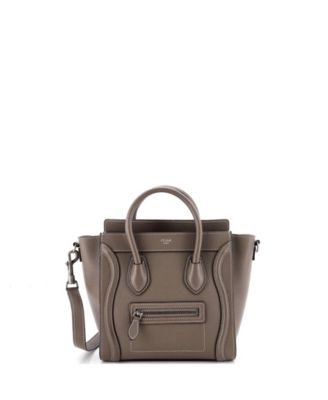 Nano Luggage Leather Shoulder Bag