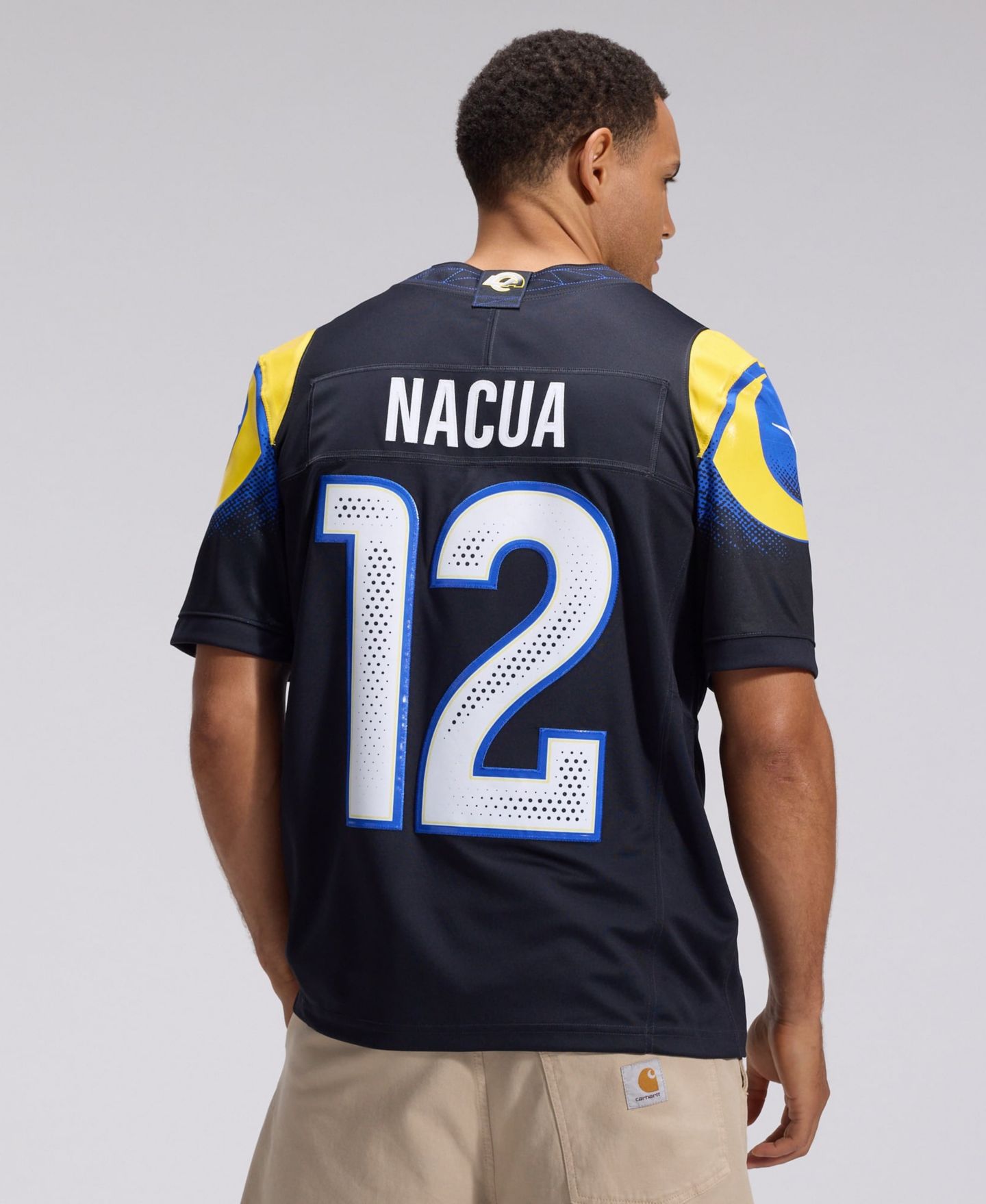 Мужской топ Nike Puka Nacua Dark Blue Los Angeles Rams Rivalries Collection Stitched Limited Jersey — фото 3