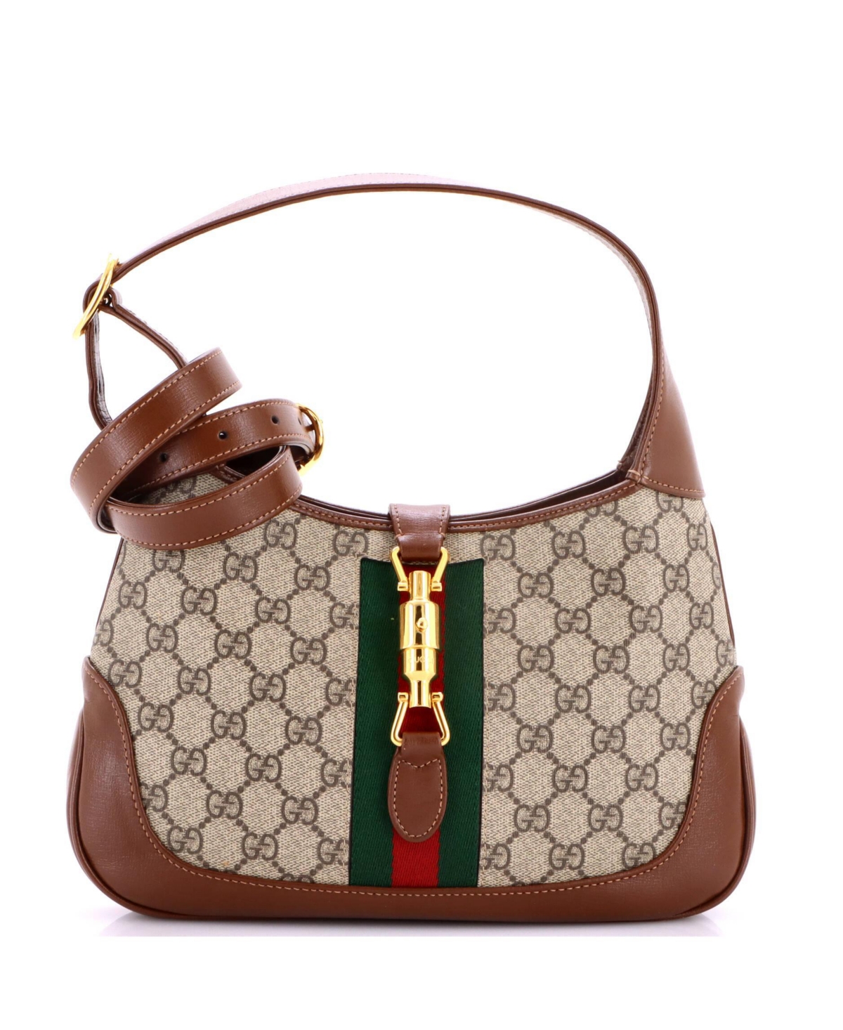 Pre-Owned Gucci Small Canvas Jackie 1961 Hobo - Brown