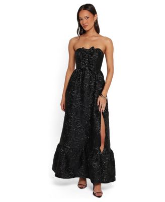 Women's Delphira Strapless Maxi Ruffle-Hem Dress
