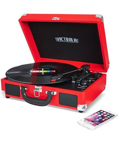 Innovative Technology Victrola Solid Suitcase Bluetooth Record Player