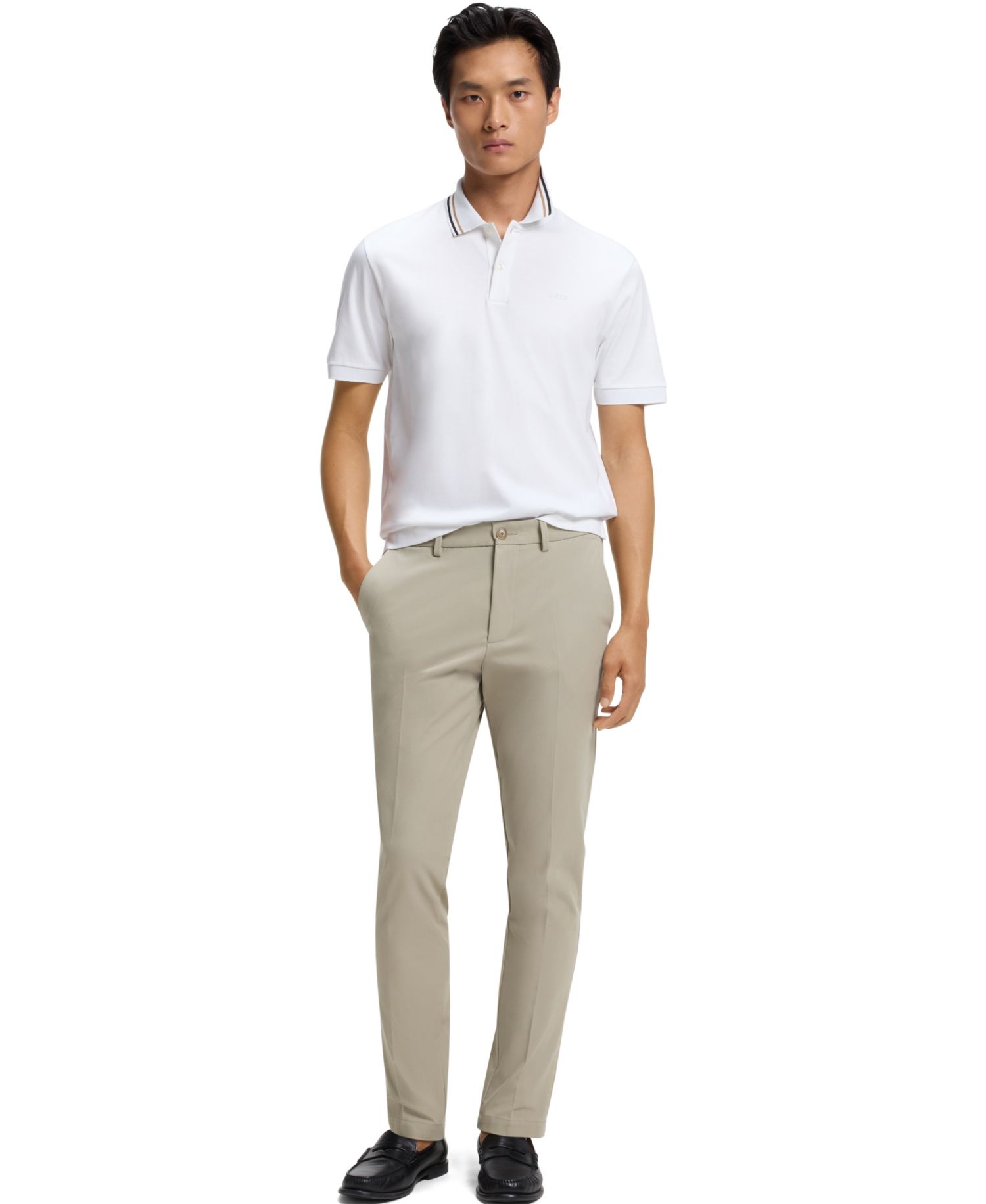 BOSS by Men's Stretch-Cotton Blend Slim-Fit Pants