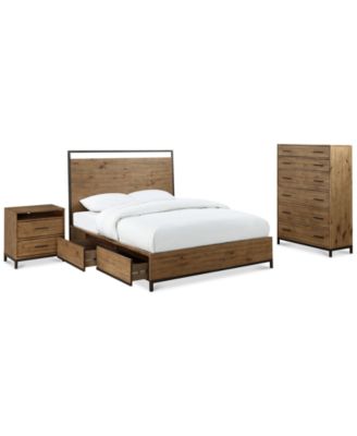 Gatlin Storage Full Platform Bedroom Furniture, 3-Pc. Set (Full Bed, Chest & Nightstand), Created for Macy's