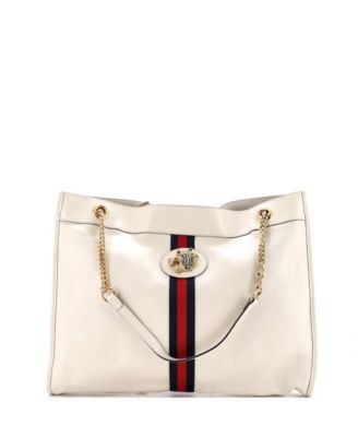 Large Rajah Chain Tote Leather