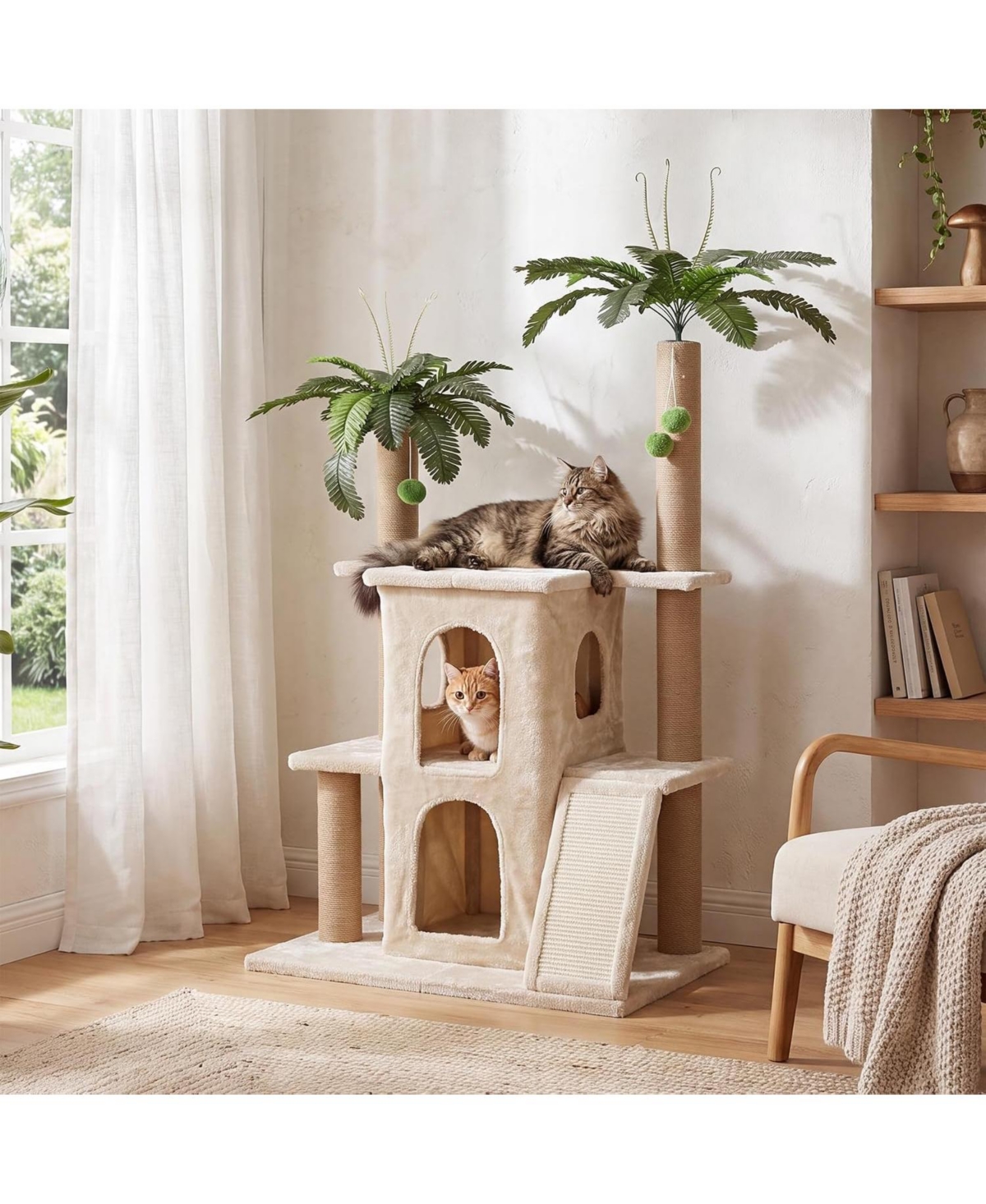 Tribesigns 61" Tall Cat Tree for Indoor Cat Large Adult, Cat Tower