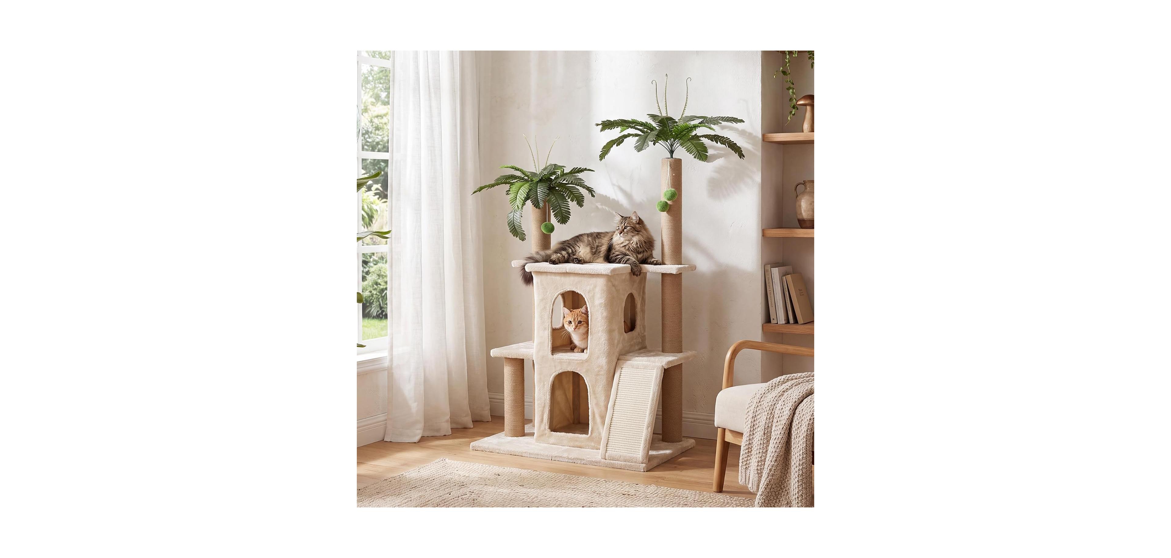 Tribesigns 61" Tall Cat Tree for Indoor Cat Large Adult, Cat Tower