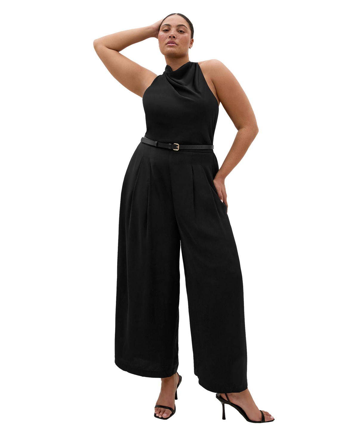 City Chic Women's Clara Halter Wide Leg Jumpsuit
