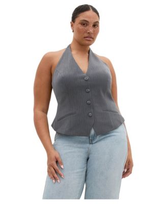 Plus Size Cora Halter Stripe Vest