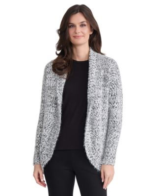 Women's Shawl Collar Open Front Long-Sleeve Cardigan Sweater