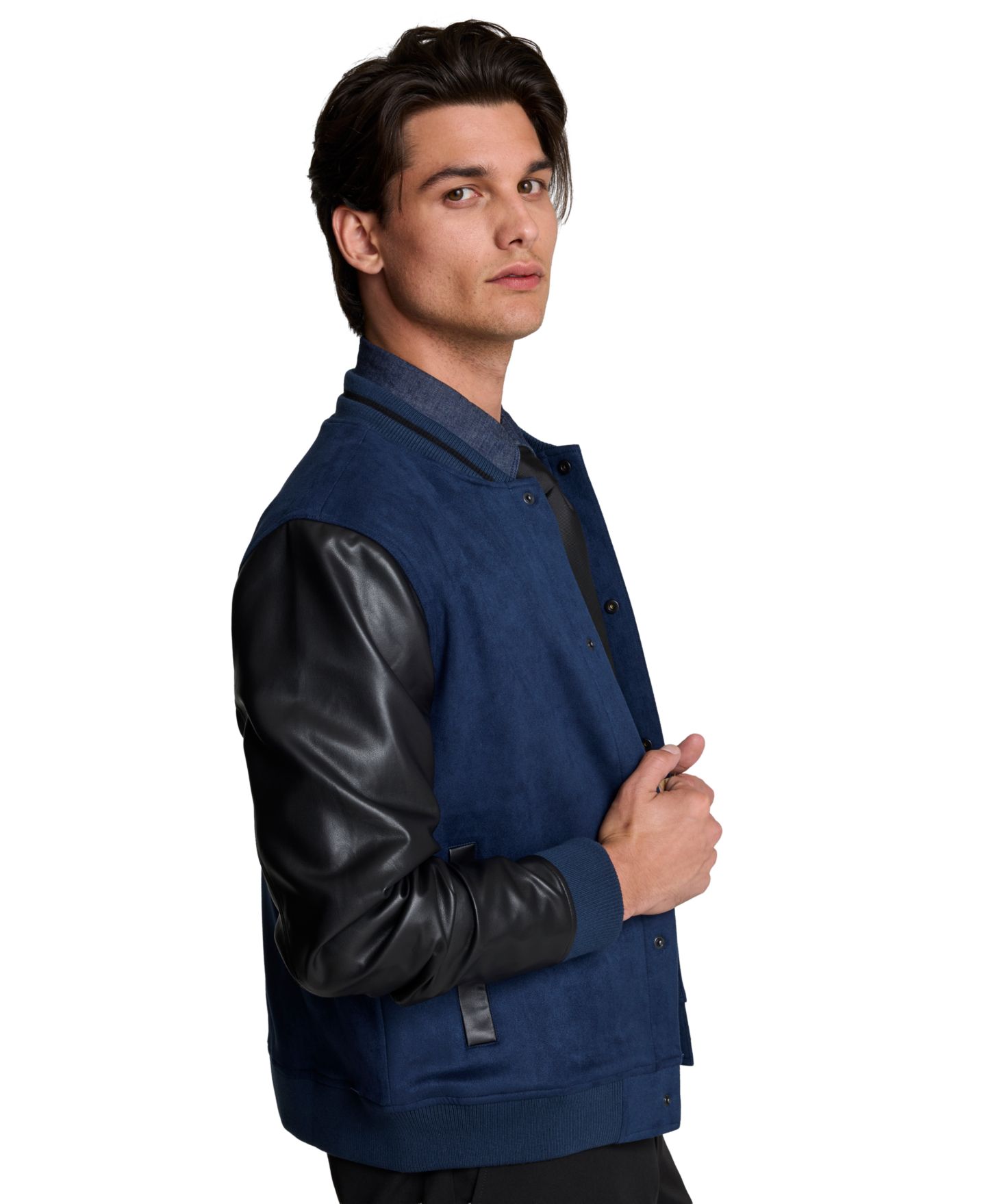 Мужская куртка Kenneth Cole Bomber Classic-Fit, цвет: Угольный — фото 4