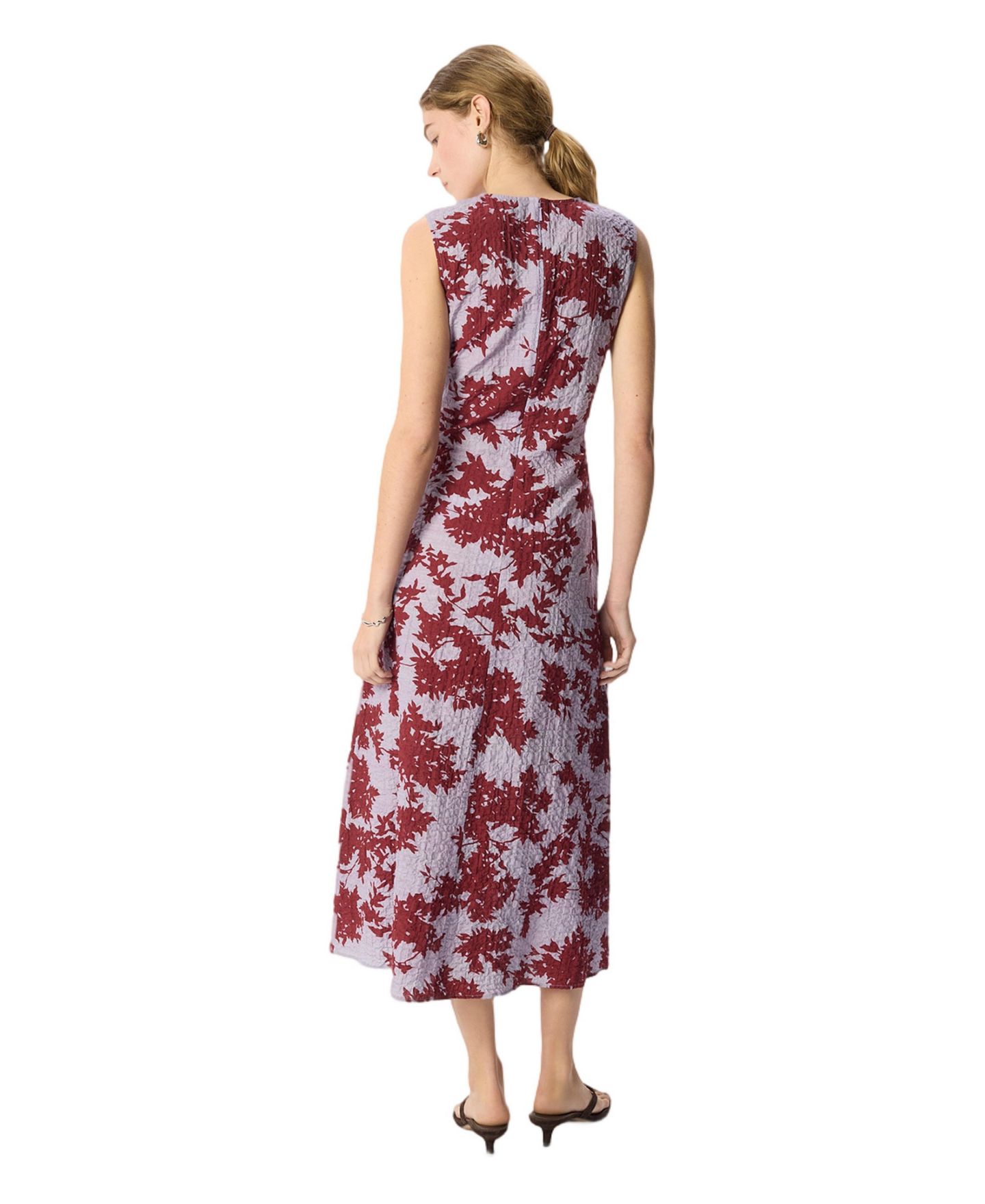 Женское платье Whistles Floral-Print V-Neck Sleeveless Midi — фото 3