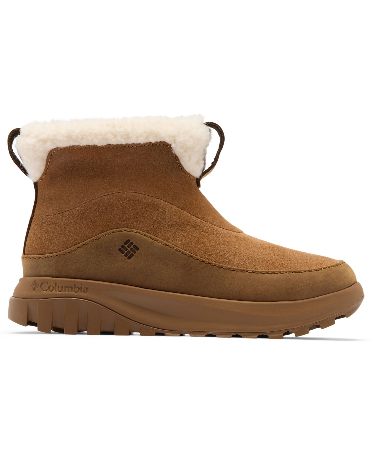 Женские ботинки Columbia Snowtrot Ease™ Slip On Cozy Booties, цвет: Коричневый / Кремовый — фото 3