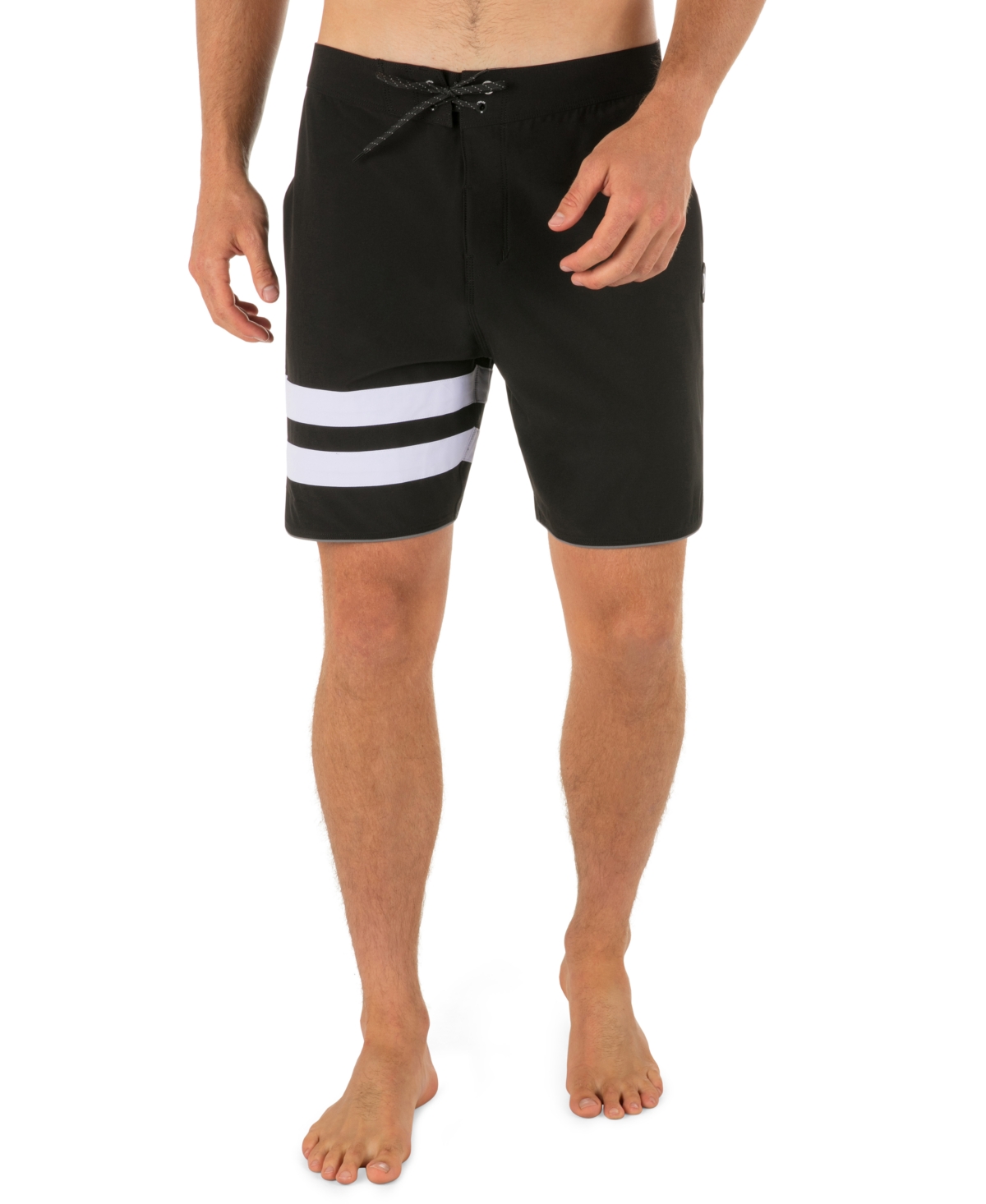 Hurley Men's Phantom Eco Block Party Solid 7" Swimsuits - Black