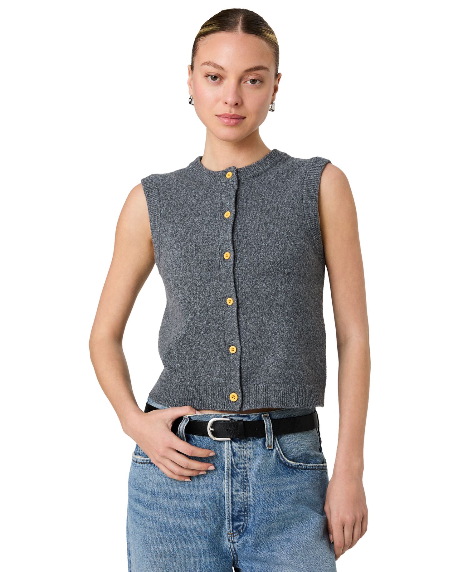 Women's Aleyna Crewneck Sleeveless Knit Top