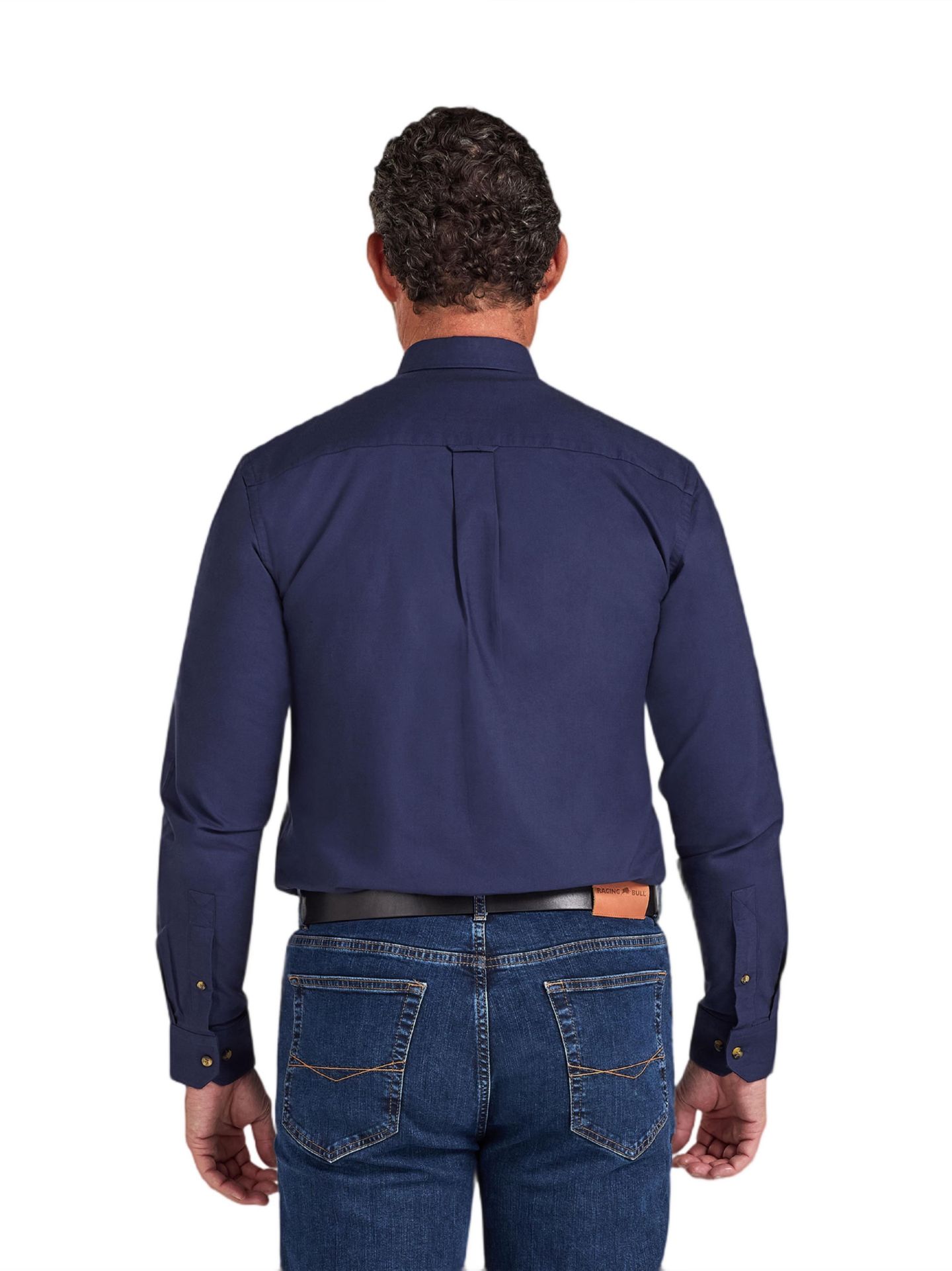 Мужская рубашка Raging Bull Long-Sleeve Oxford Classic-Fit, цвет: Тёмно-синий — фото 5