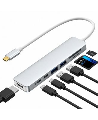 7-in-1 4K60Hz HDMI 100W PD USB-C Hub for Most USB-C Devices