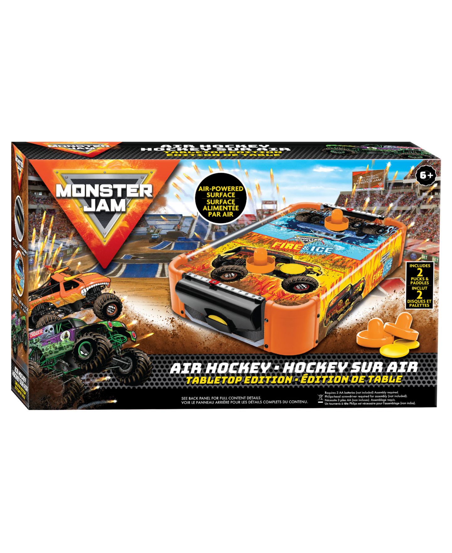 Детская игрушка Monster Jam Air Hockey Tabletop Game, Ages 4+ — фото 2