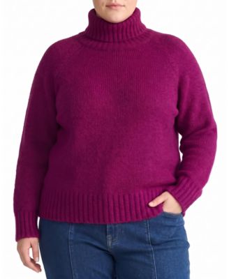 Plus Size Fair Isle Relaxed-Fit Turtleneck Sweater