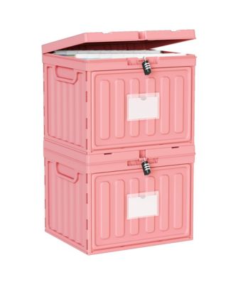Stackable Letter Size Hanging File Storage Box with Lid Carry Handle Tool Free Assembly