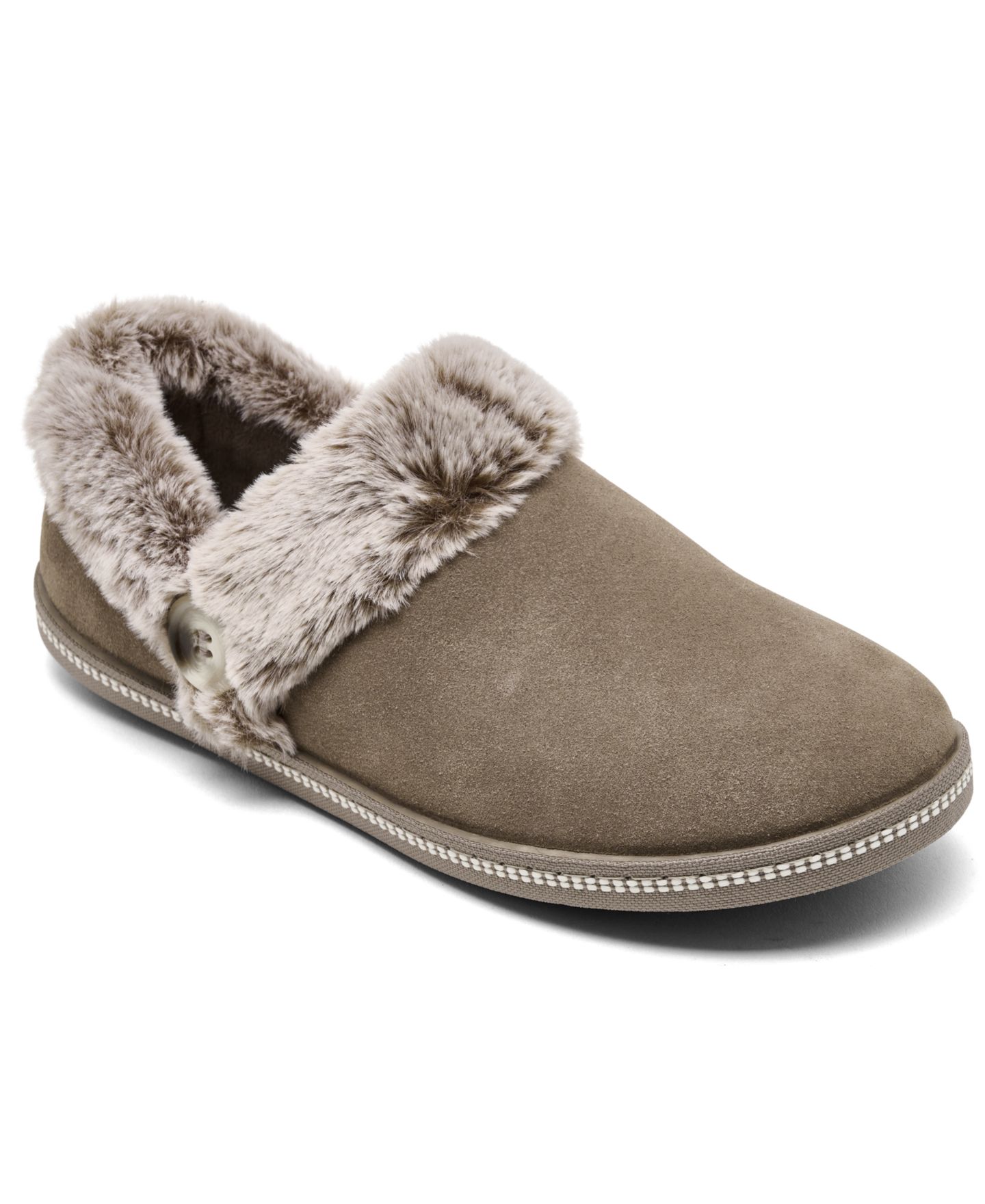 Женские домашние тапочки-сабо Skechers Cozy Campfire с пеной с эффектом памяти, цвет: Серо-коричневый — фото 1
