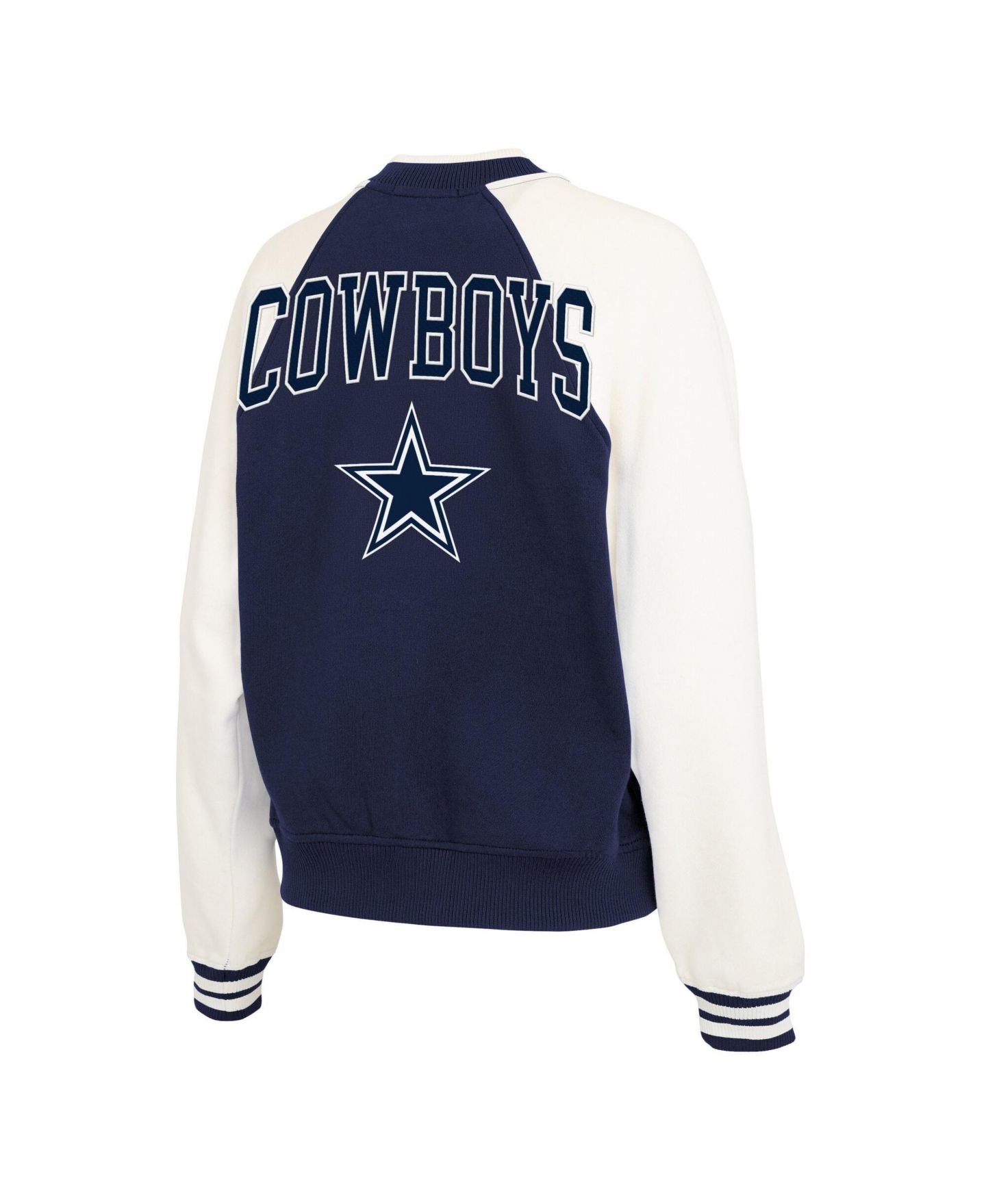 Женская куртка WEAR by Erin Andrews Navy Dallas Cowboys Fleece Varsity Full-Zip — фото 2