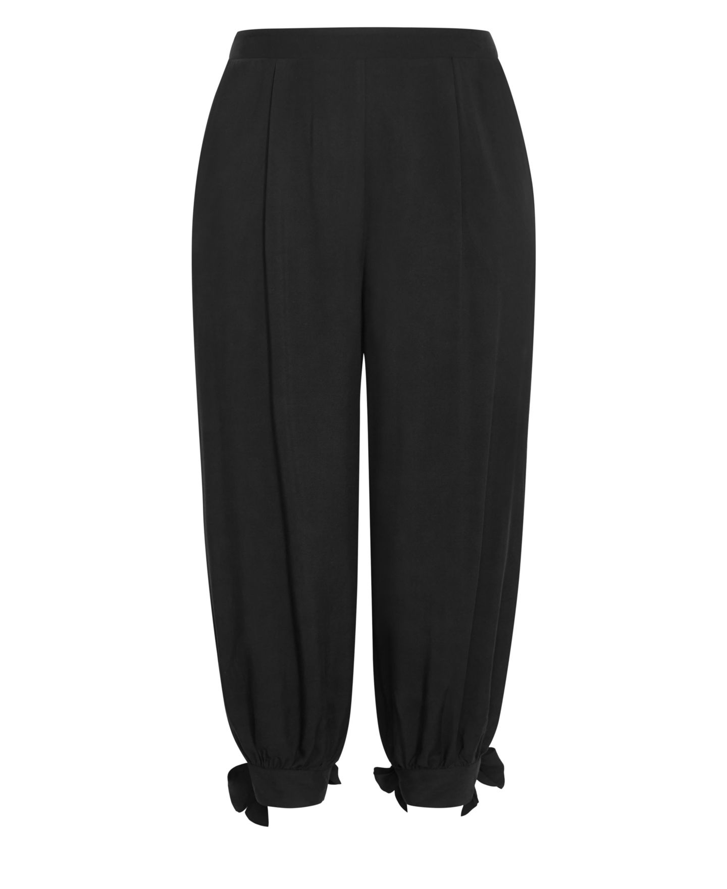 Женские брюки CITY CHIC Plus Size Billie Wide-Leg Adjustable Tie Hem Pull-On, цвет: Чёрный — фото 4