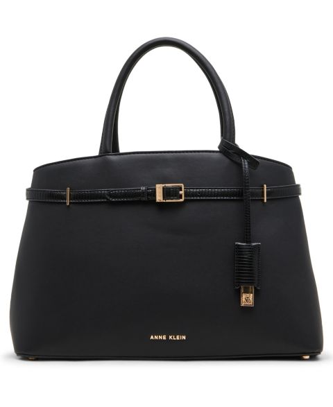Женская большая трансформируемая сумка-сэтчел Anne Klein с верхней ручкой, цвет: Чёрный