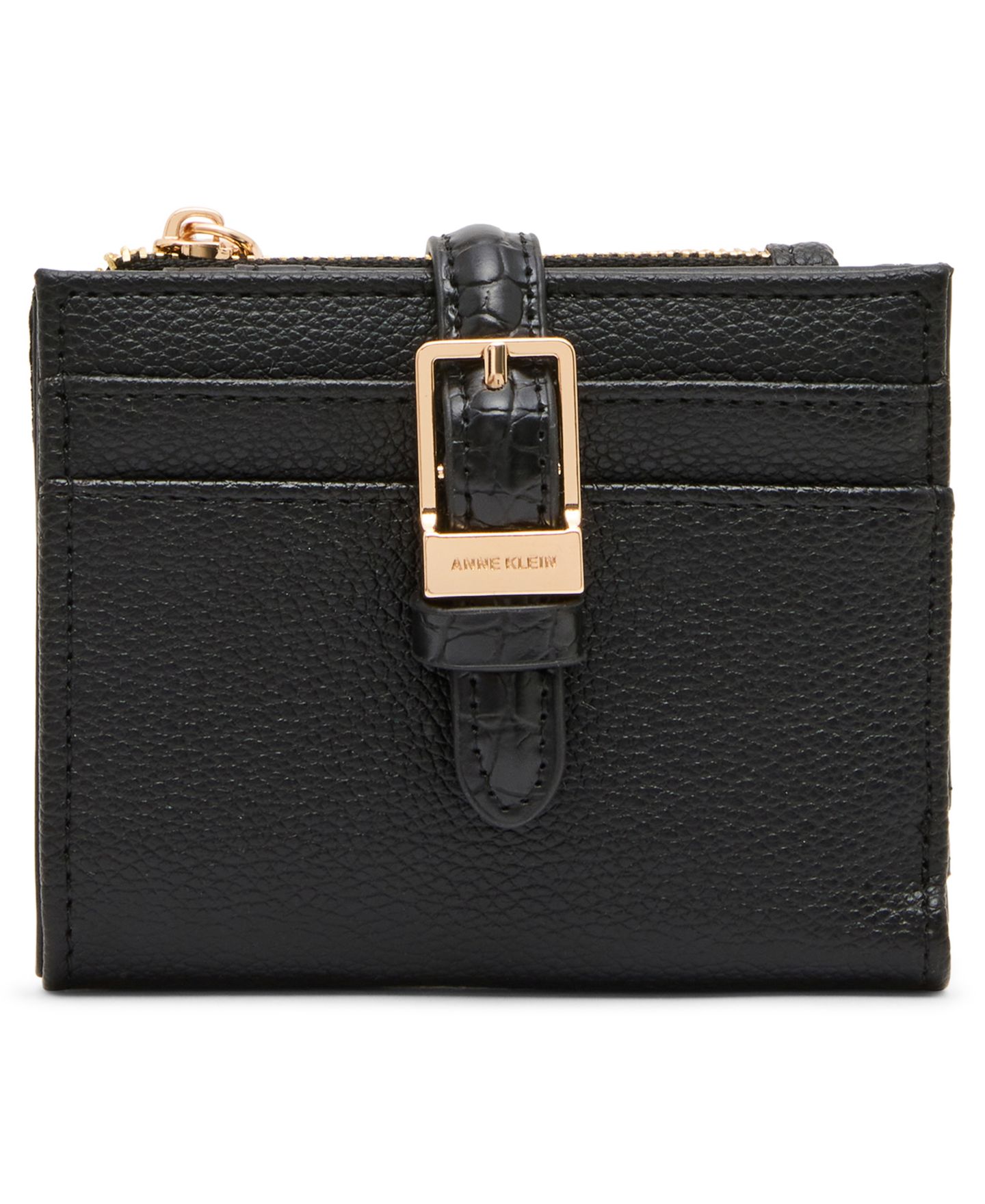 Двойной кошелёк Anne Klein с пряжкой, цвет: Чёрный — фото 2