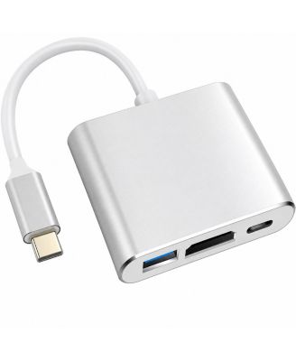 USB C to HDTV Adapter 3 in 1 Multiport 4K Video Output 5Gbps Transfer