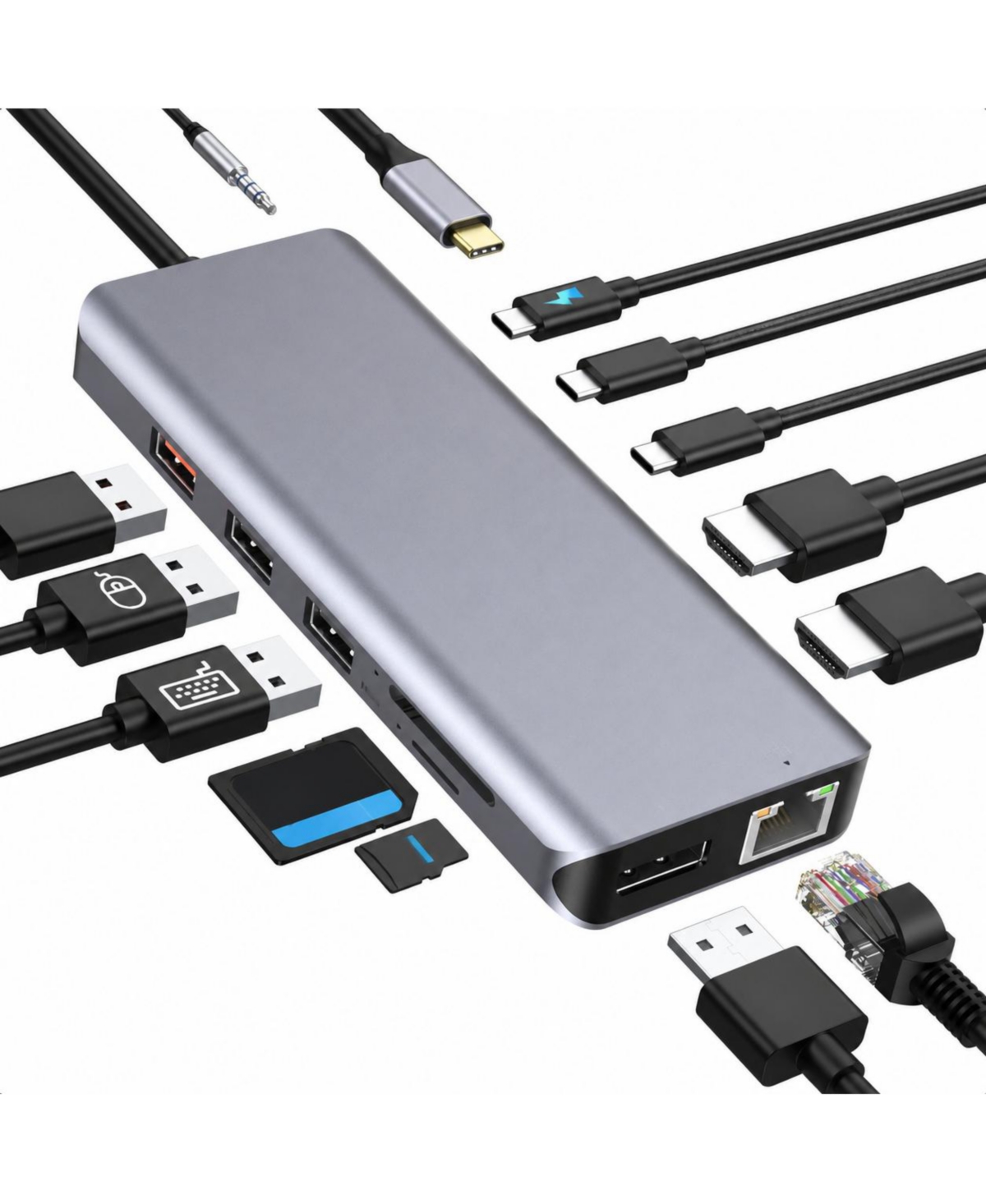 Lofree Usb C Docking Station Dual Hdmi 4K Monitor Adapter Hub (65 chars)