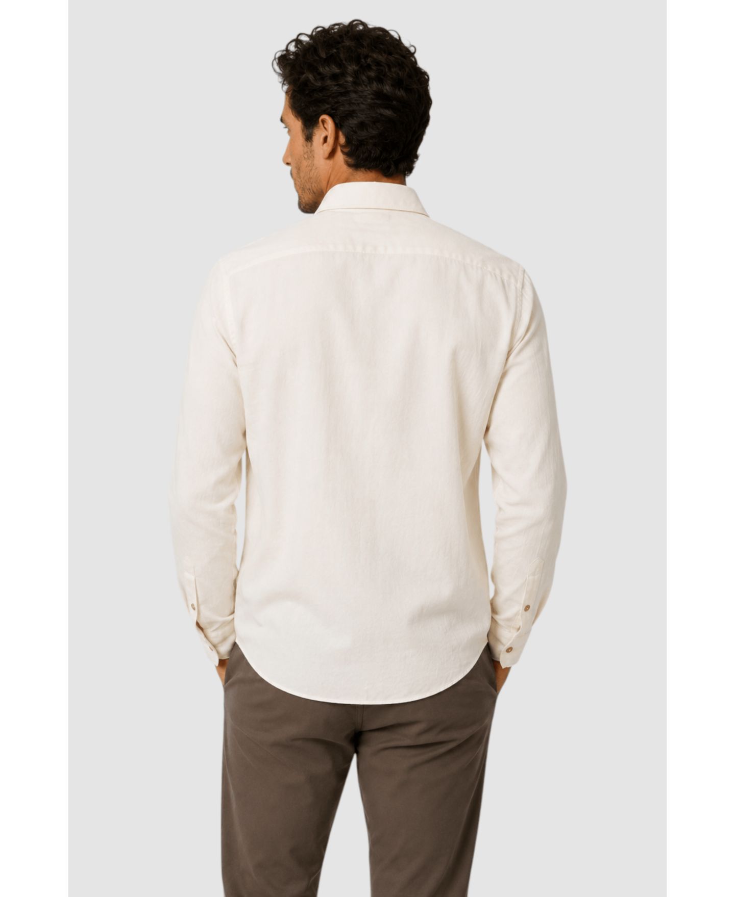 Мужская рубашка Garnet Regular-Fit Cotton-Cashmere Blend Overshirt, цвет: Молочный белый — фото 6