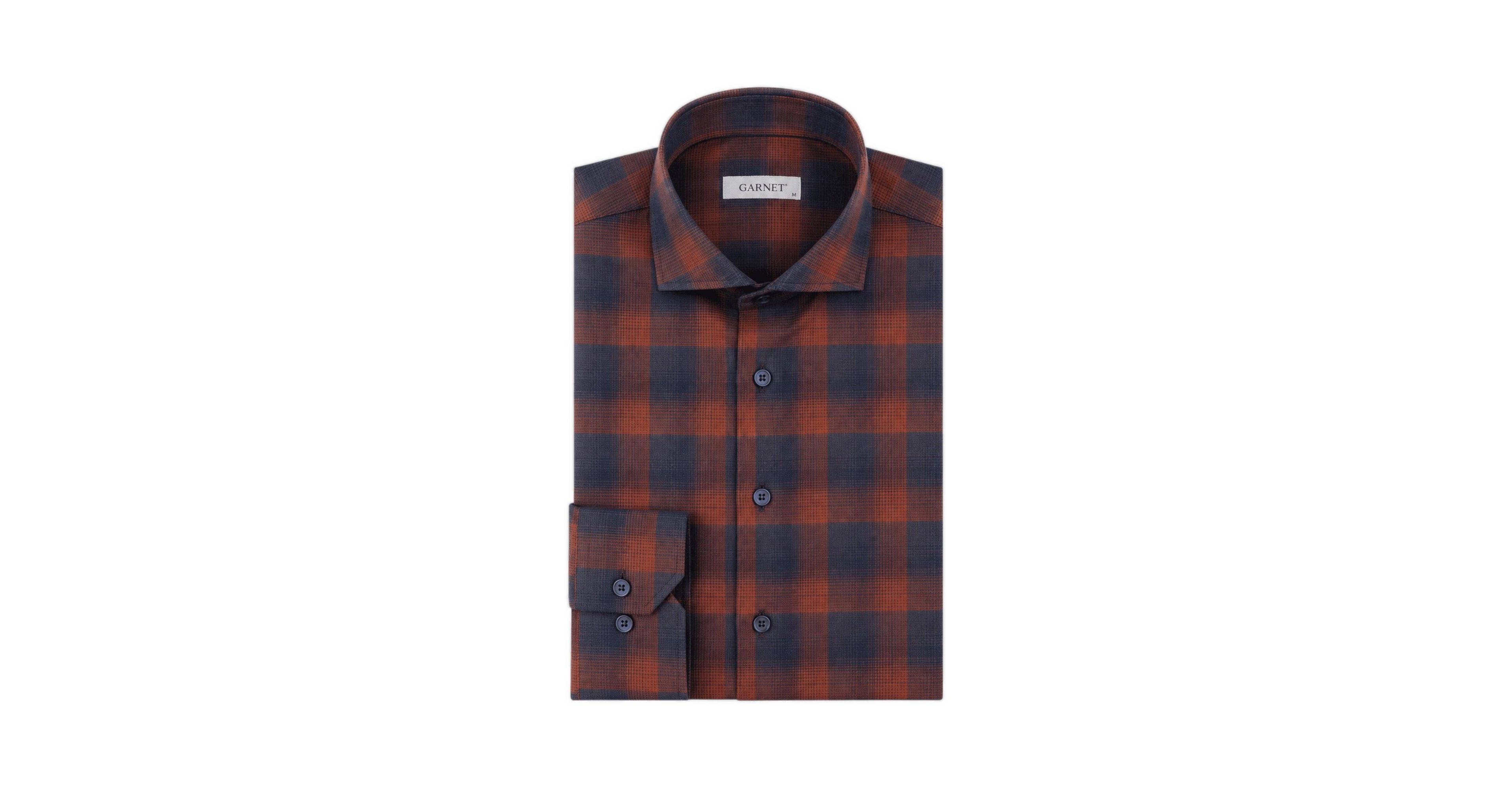 Garnet Men's Melange Plaid Flannel Shirt