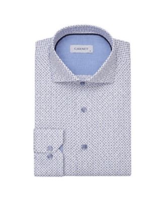 Men's Regular-Fit Spread-Collar Print Long-Sleeve Button-Down Shirt