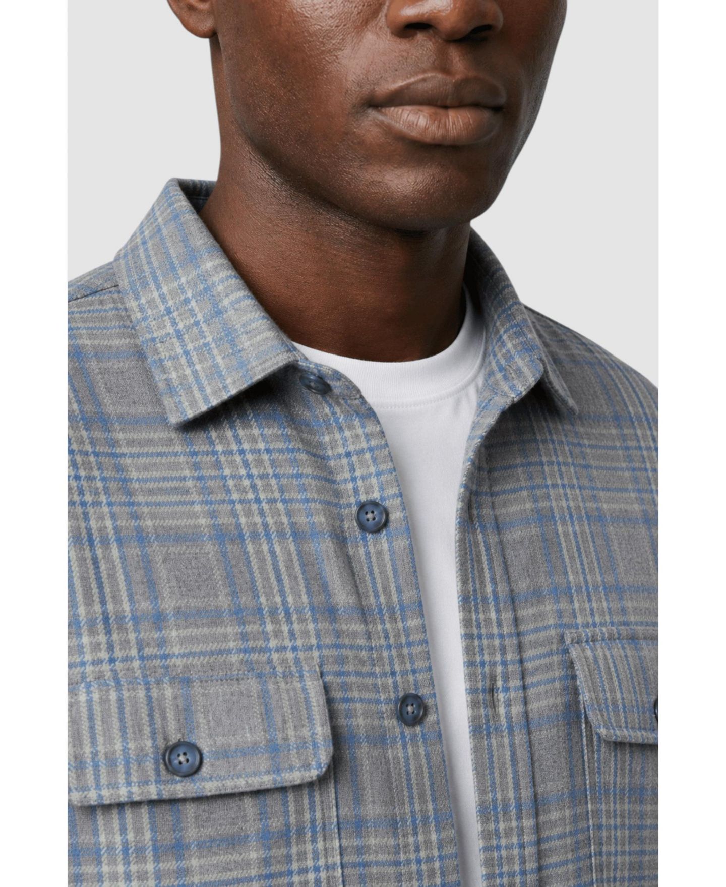 Мужская рубашка Garnet Regular-Fit Button-Front Overshirt, цвет: Индиго — фото 4