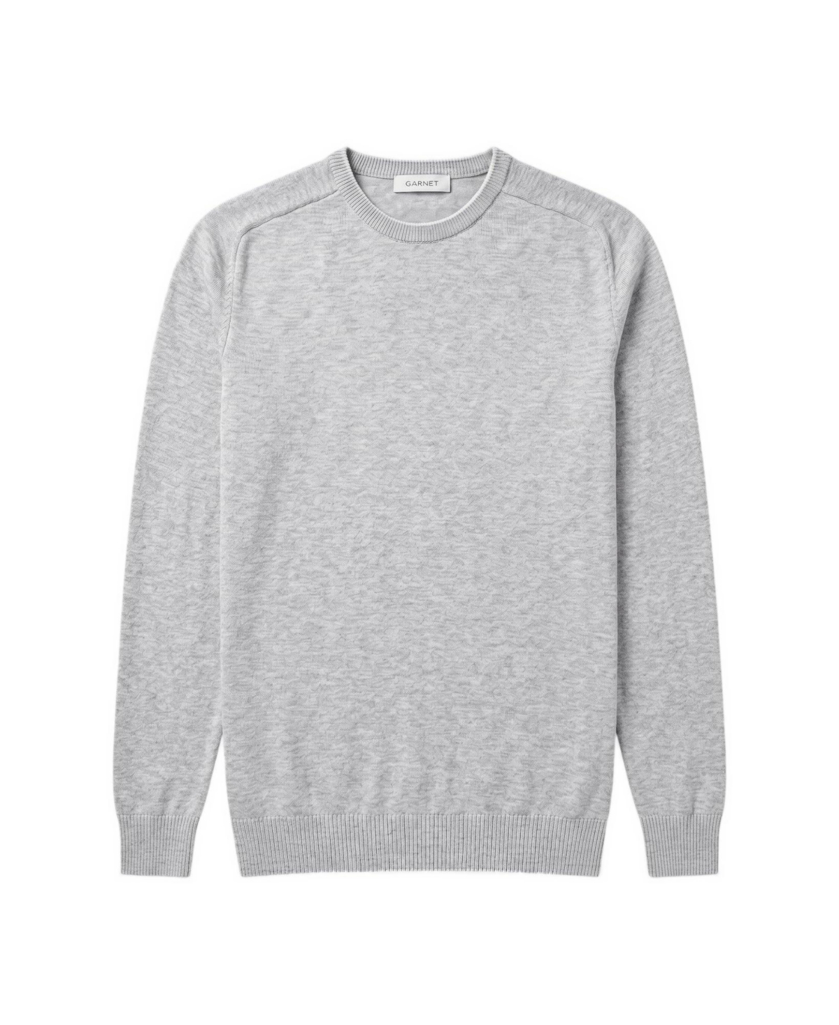 Garnet Men's Vernon Regular-Fit Raglan-Sleeve Crewneck Sweater - Platinum
