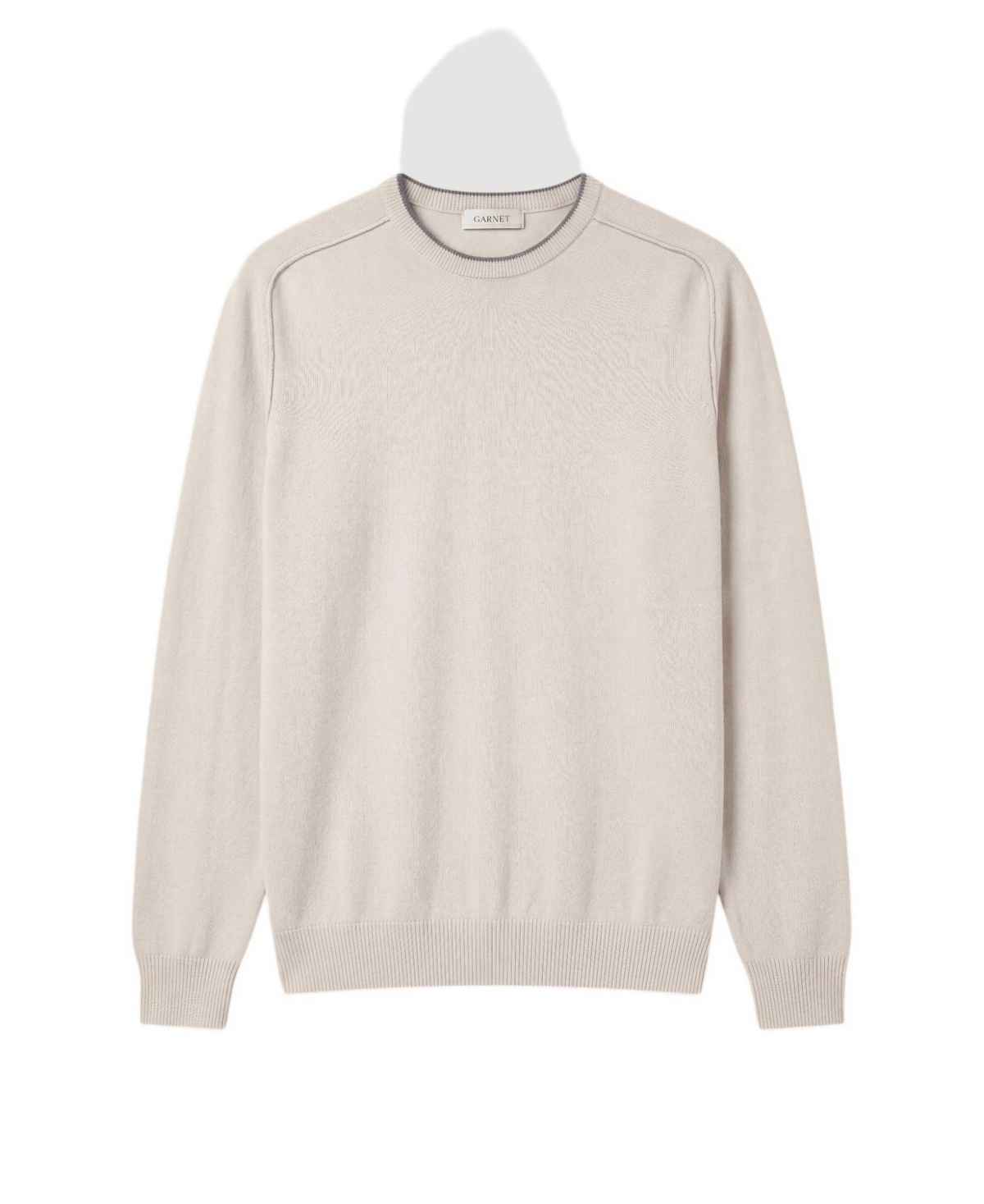 Garnet Men's Vernon Regular-Fit Raglan-Sleeve Crewneck Sweater - Oat